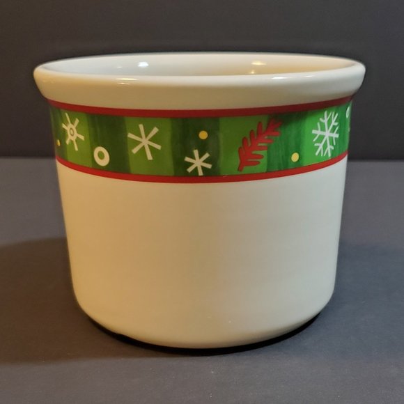 Longaberger Holiday 1 Pint Salt Crock with Lid - Picture 4 of 9